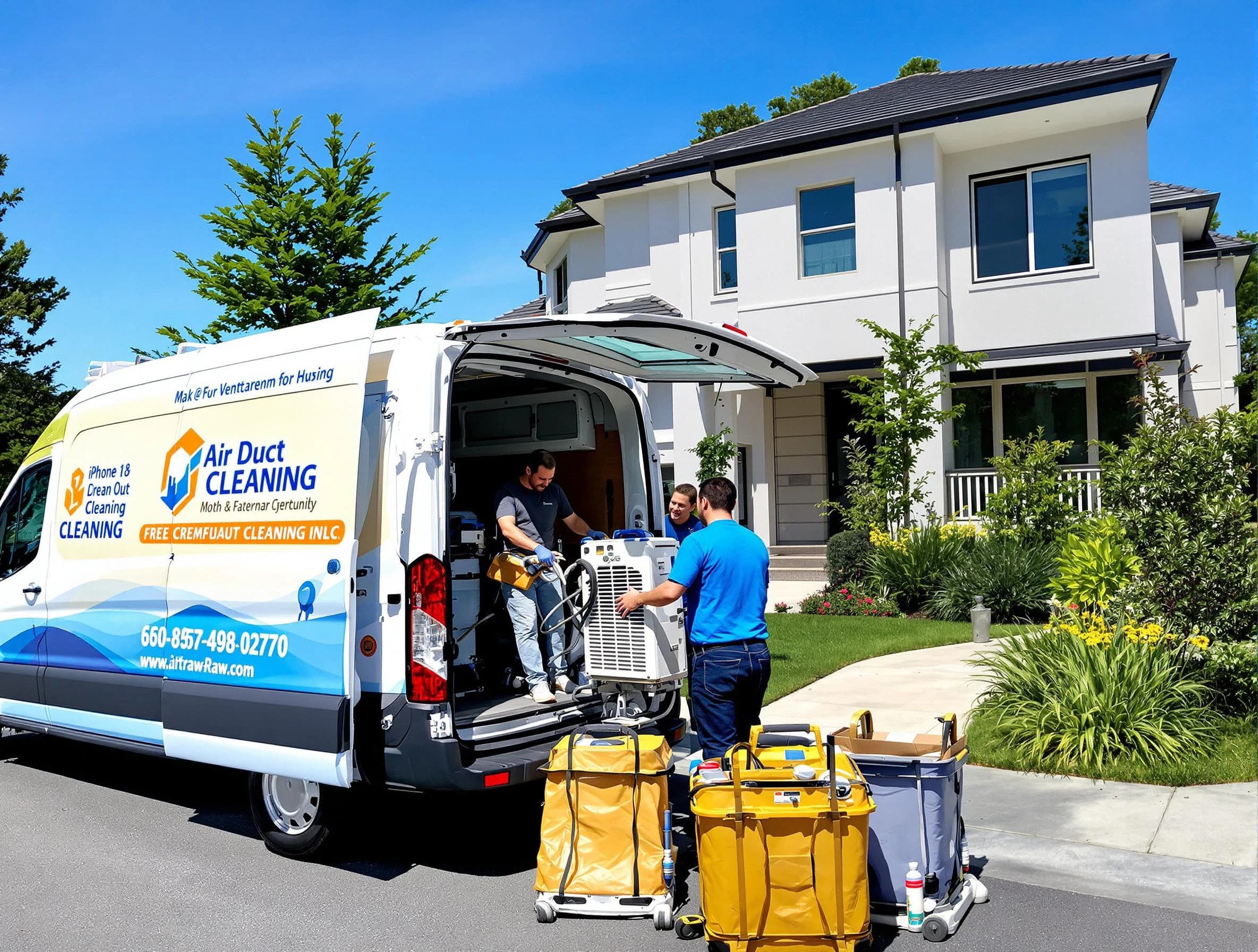 Heron Bay Air Duct Cleaning technician performing professional air duct cleaning in Heron Bay