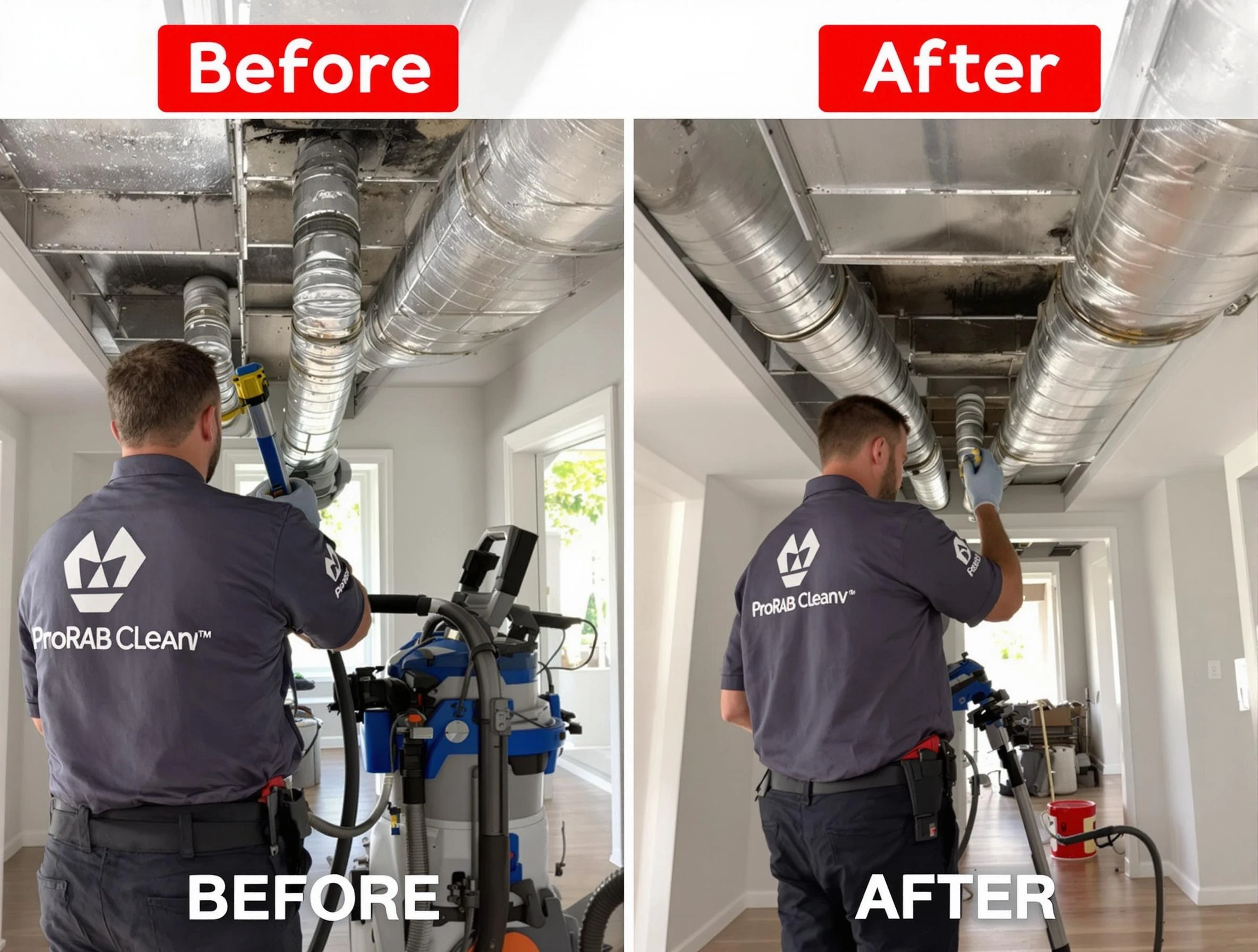 Heron Bay Air Duct Cleaning expert performing thorough residential duct cleaning in a Heron Bay home